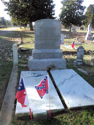 W.W. Heartsill grave marker restoration